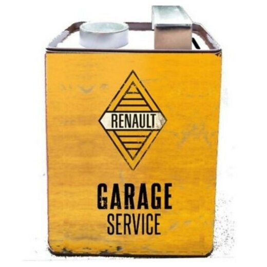 Tirelire Façon Bidon D'huile Métallique " RENAULT GARAGE "