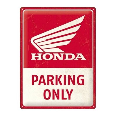 Plaque Métal Publicitaire Vintage " Parking Honda"