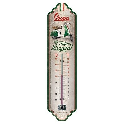 Thermomètre Publicitaire Vintage en Métal " Vespa Legend"