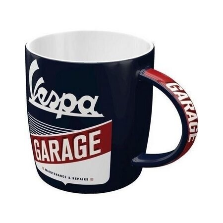 Tasse Publicitaire Vintage en Céramique "Vespa Garage"