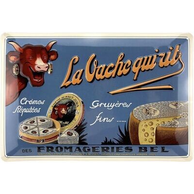Plaque Métal Publicitaire Vintage "La Vache Qui Rit"