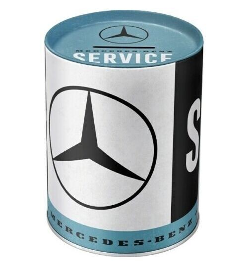 Tirelire Bidon  Métallique Façon  Vintage " Mercedes "