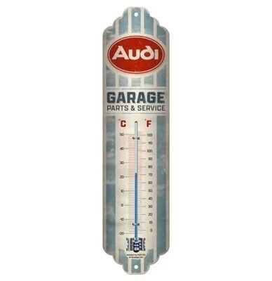 Thermomètre Publicitaire Vintage en métal " Audi Garage "