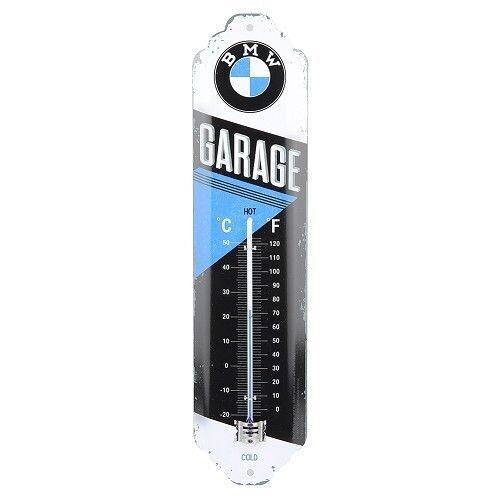 Thermomètre  Publicitaire  Vintage en   Métal  " BMW  Garage"