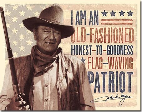 Plaque Métal Publicitaire Vintage " John Wayne  "