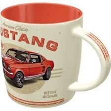 Tasse Publicitaire  Vintage en Céramique " Mustang 67"