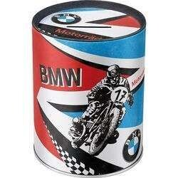 Tirelire Bidon Métallique Façon Vintage " BMW"