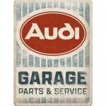 Plaque Métal Publicitaire Vintage " Audi Garage "