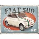 Plaque Métal Publicitaire Vintage " Fiat 500"