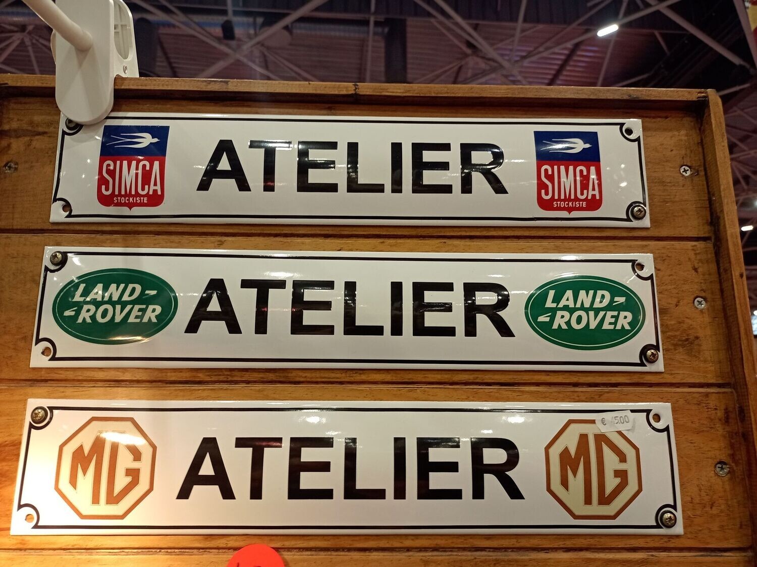 Plaque Emaillée " Atelier Land Rover "
