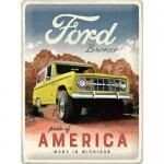 Plaque Métal Publicitaire Vintage " Ford Bronco  América "