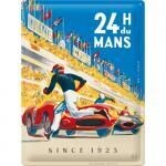 Plaque Métal Publicitaire Vintage "24 Heures du Mans 1923"