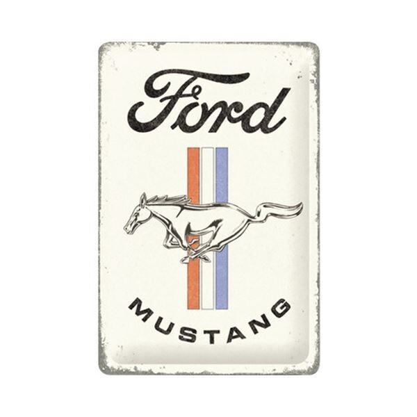 Plaque Métal Publicitaire Vintage " Ford Mustang"