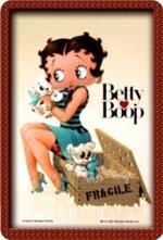 Plaque Métal Publicitaire Vintage " Betty Boop"