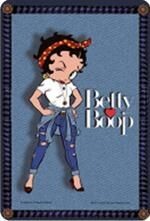 Plaque Métal Publicitaire Vintage " Betty Boop"