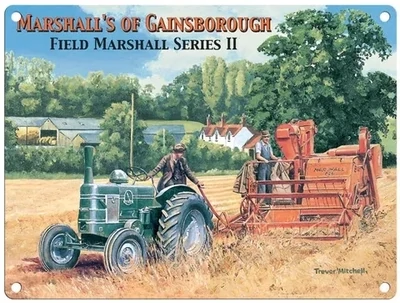 Plaque Métal Publicitaire Vintage Tracteur " Marshall's"
