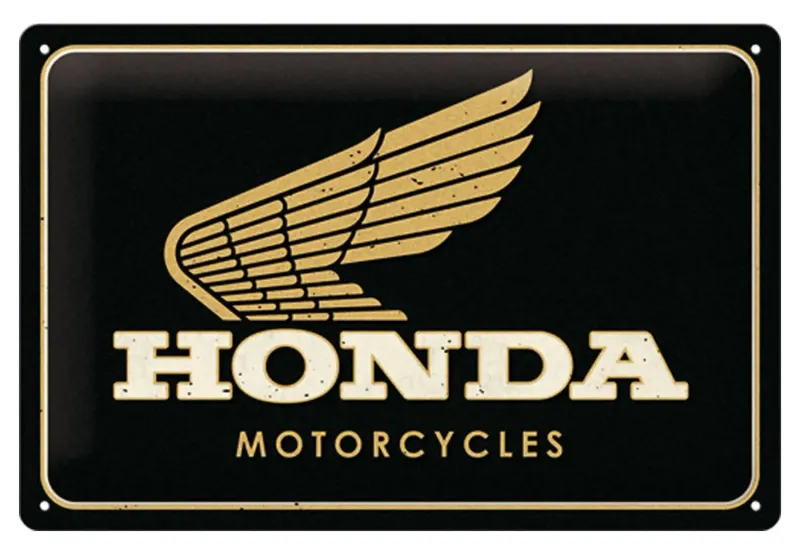 Plaque Métal Publicitaire Vintage " Moto HONDA"