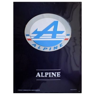 Plaque Métal Publicitaire Vintage " Alpine"