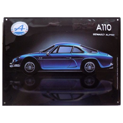 Plaque Métal Publicitaire Vintage " Alpine A 110"