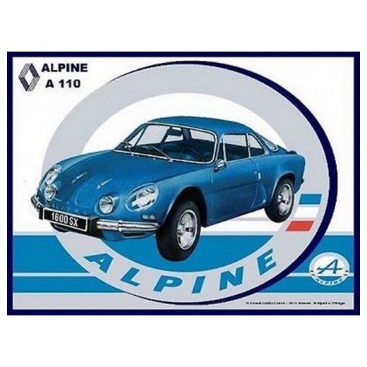 Plaque Métal Publicitaire  Vintage  "Alpine"