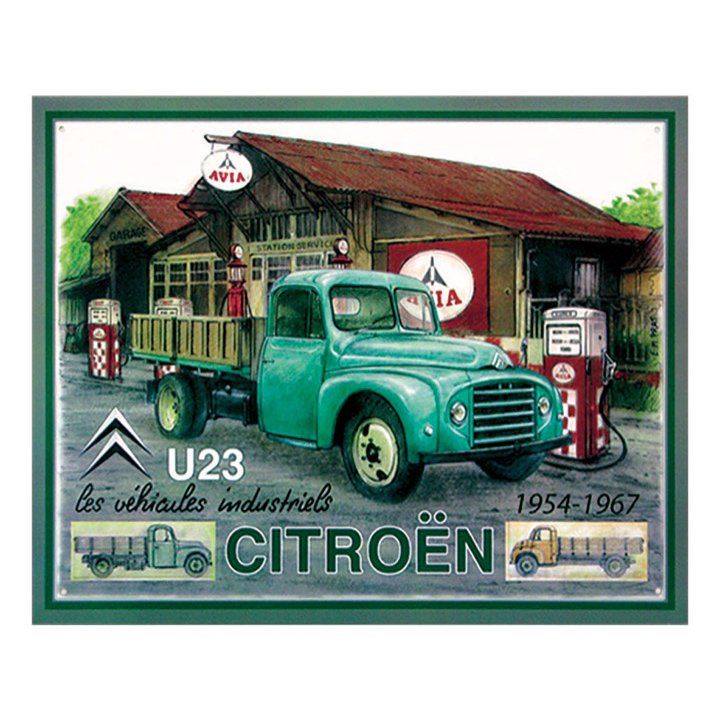 Plaque Métal Publicitaire Vintage " U 23 Citroên"