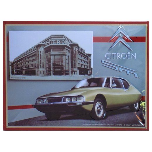 Plaque Métal Publicitaire Vintage "SM Citroën"