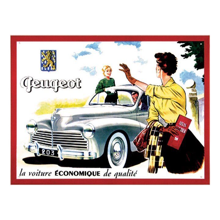 Plaque Métal Publicitaire Vintage" 203 Economique"