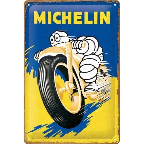 Plaque  Métal Publicitaire Vintage  "Michelin  "
