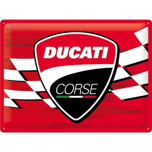 Plaque  Métal Publicitaire Vintage "Ducati"