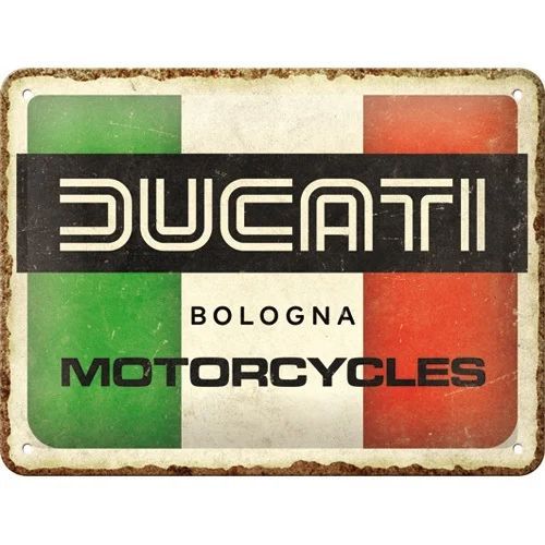 Plaque Métal Publicitaire Vintage " Ducati"