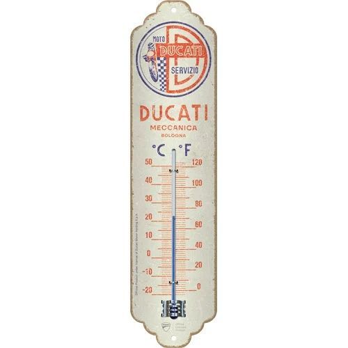 Thermomètre  Publicitaire Vintage  en Métal "Ducati"