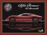 Plaque Métal Publicitaire Vintage "Alfa Roméo 33 Stradale 1967"