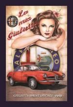 Plaque Métal Publicitaire Vintage "Alfa Roméo  Giulietta "