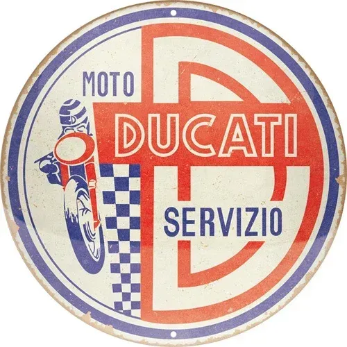Rond Métal Embouti " Ducati"