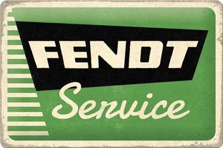 Plaque Métal Publicitaire Vintage " Tracteur Fendt"