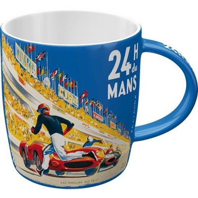 Tasse Publicitaire Vintage en Céramique "24 Heures du Mans"
