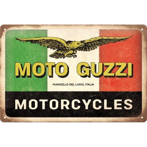 Plaque  Métal Publicitaire Vintage "Moto Guzzi Servizio  "