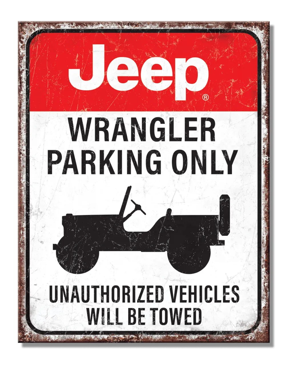 Plaque Publicitaire Vintage en Métal " JEEP"