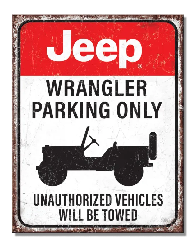 Plaque Publicitaire Vintage en Métal " JEEP"