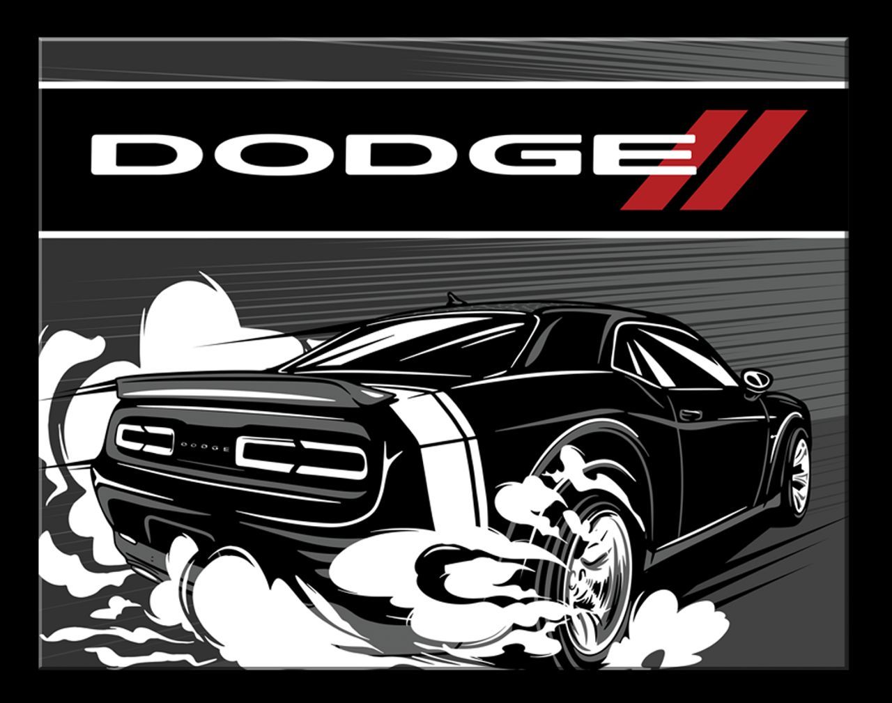 Plaque Publicitaire Vintage en Métal " Dodge"