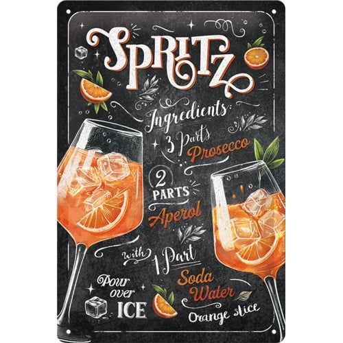 Plaque Publicitaire Vintage en Métal " Apérol Spritz "