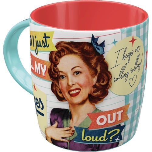 Tasse Publicitaire Vintage en Céramique " Pin UP