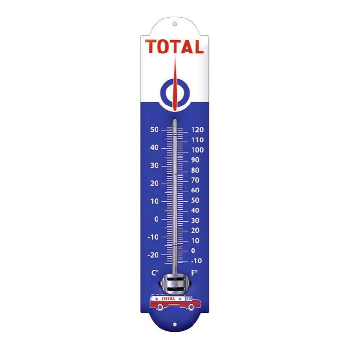 Thermomètre Vintage  Emaillé  "TOTAL"