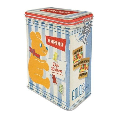 Boite Hermétique en Métal Vintage " Haribo"