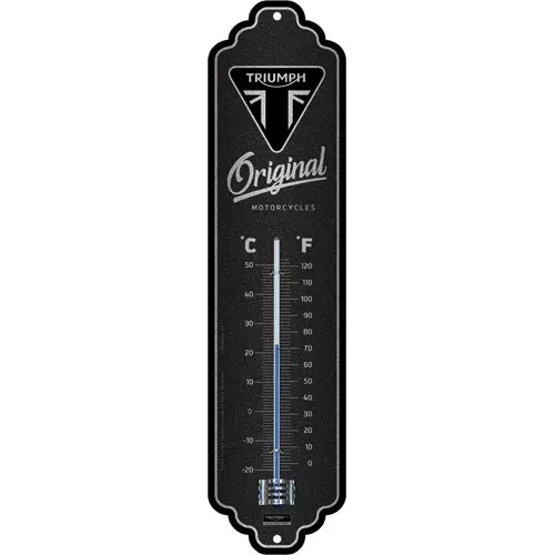 Thermomètre Publicitaire Vintage en Métal "Triumph Moto"