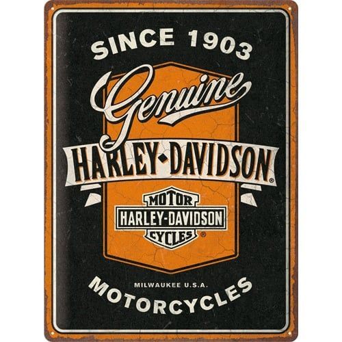 Plaque Métal   Publicitaire Vintage "Harley Davidson "