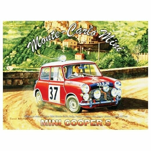 Plaque Métal  Publicitaire Vintage "Mini Monté Carlo Winter "