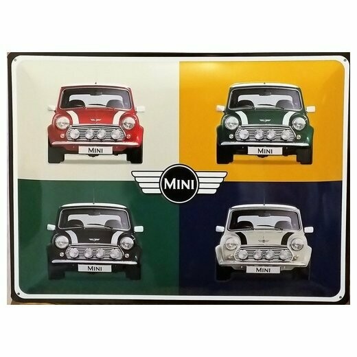 Plaque Métal Publicitaire Vintage   "Mini  "Collage