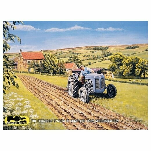 Plaque Métal Publicitaire Vintage Tracteur " Ferguson System "