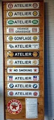 Plaque Emaillée " Atelier BMW"